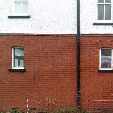 Brickwork after paint removal