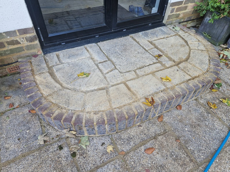 Patio Steps before repointing