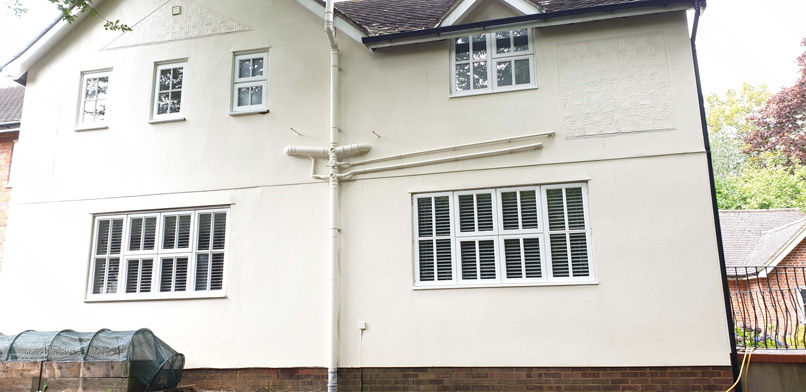 Herts pressure washing after render